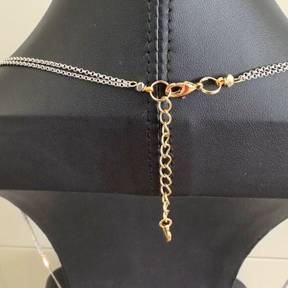 Nakamol Long Strand Chain Pearl Necklace Iridescent button and purple freshwater - Picture 6 of 7